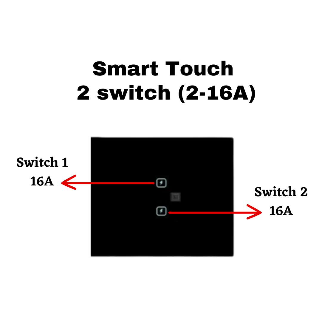 suitch on 2 16Amp module smart touch switch