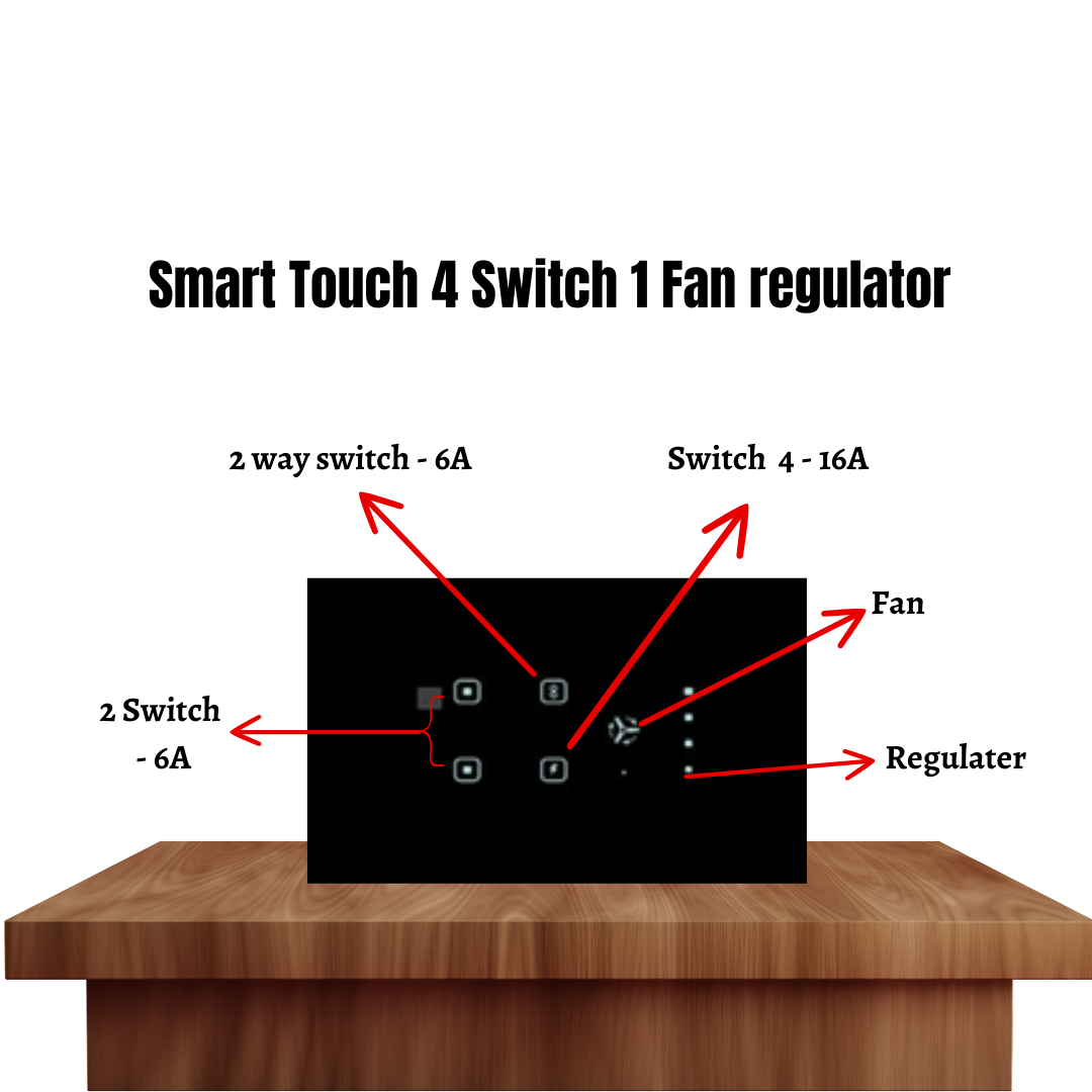 Best 4 module smart touch switch with fan