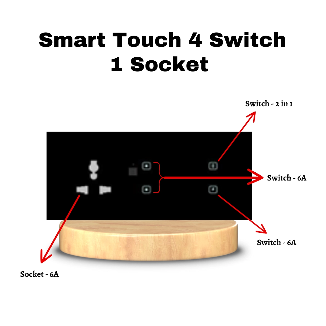 6 module smart switch board  automation india
