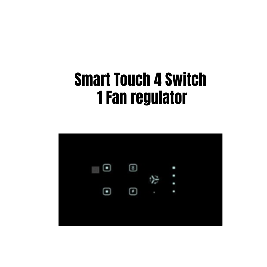 4 module smart switch board with fan automation india