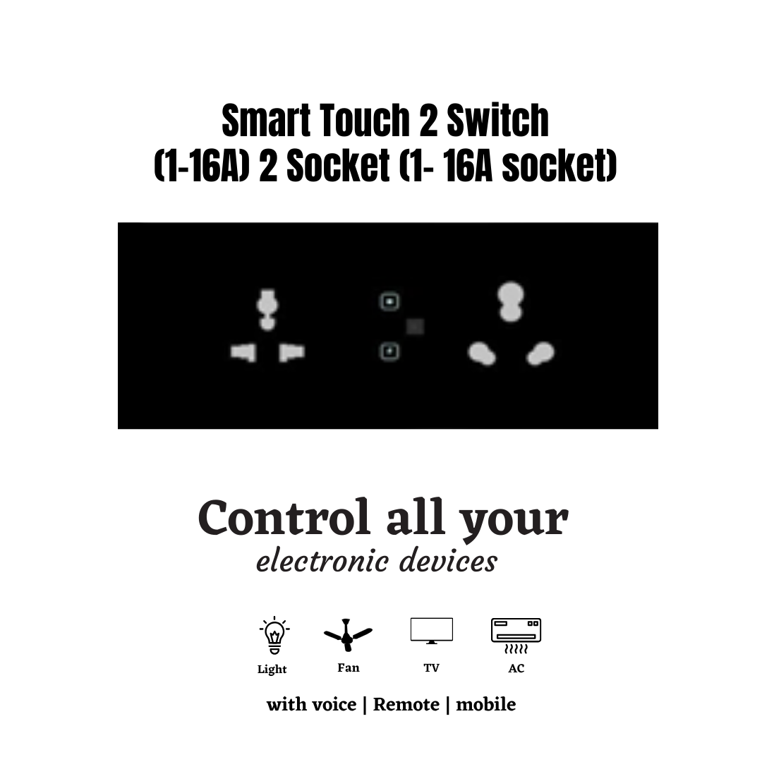 6 module smart switch board automation india